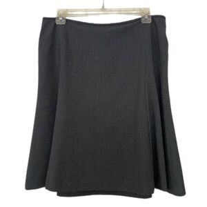 Calvin Klein A-Line Knee-Length Skirt Charcoal Gray Back Zipper Size 12 Petite